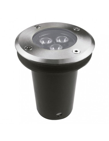 Empotrable suelo exterior RINGO PX-0128-INO 3x LED 2.7W 370 lm pulido negro, Empotrables exterior