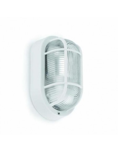 Aplique exterior FARO OVALO 71000 ovalo-b estanco 18 blanco 1l e27 - Apliques exterior, Apliques exterior