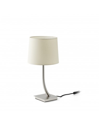 Lámpara sobremesa Rem 29684-05 Faro niquel mate pantalla beige, Sobremesas