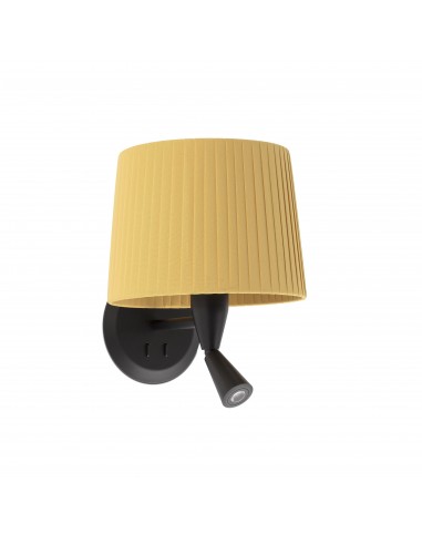 Aplique de pared Samba 64309-36 Faro lector negro p.encint e27 ø215*160*ø190 amarillo, Lámparas modernas