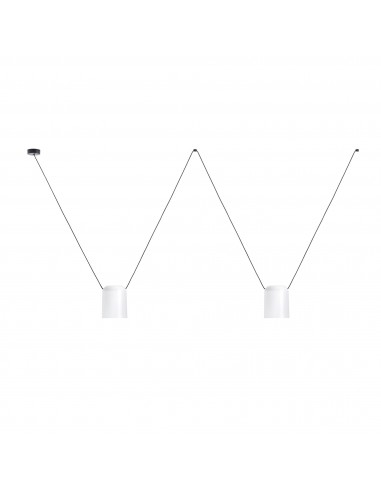 Lámparas colgantes modernas ATTIC 00-7394-05-14 Leds c4 2xE27 blanco mate negro mate, Lámparas modernas